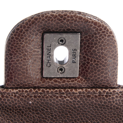 Chanel Crumpled Grained Calfskin CC Crave Jumbo Flap Brown 10 of 12