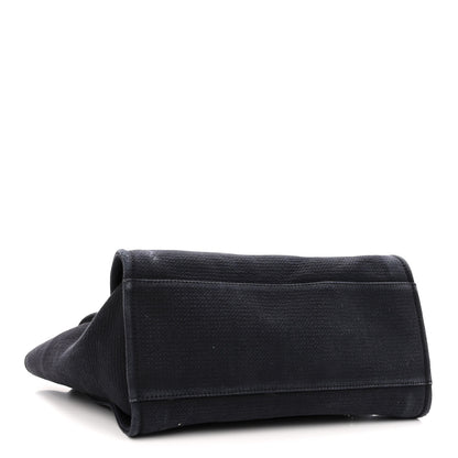 Chanel Mixed Fibers Large Deauville Tote Black 4 of 10