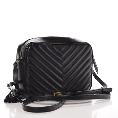 Saint Laurent Calfskin Matelasse Monogram Lou Camera Bag Black 3 of 7