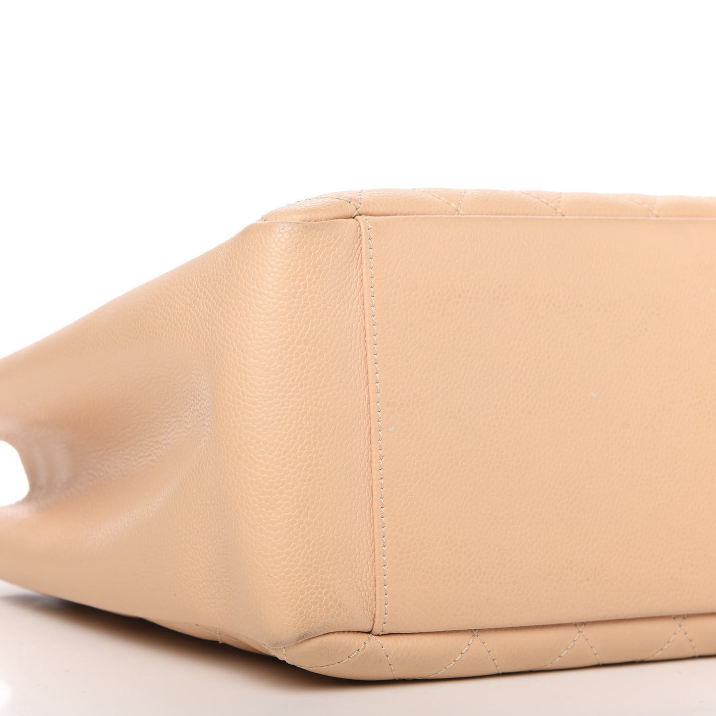 Caviar Quilted Grand Shopping Tote GST Beige Clair