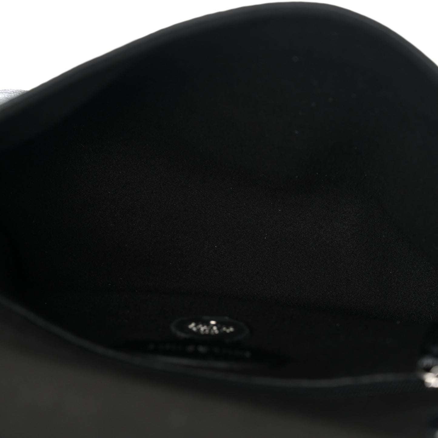 Glossy Goatskin Small Lily Flap Black