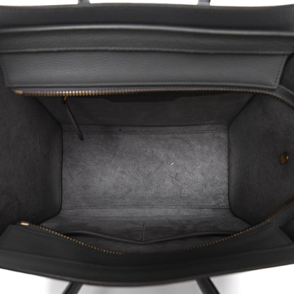 Celine Baby Drummed Calfskin Micro Luggage Kohl 5 of 19