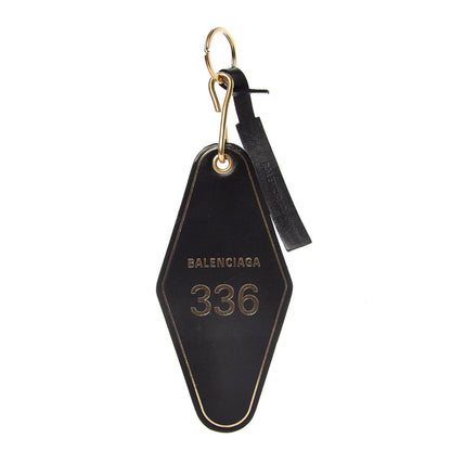 Balenciaga Calfskin Hotel Diamond Key Ring Black 1 of 5