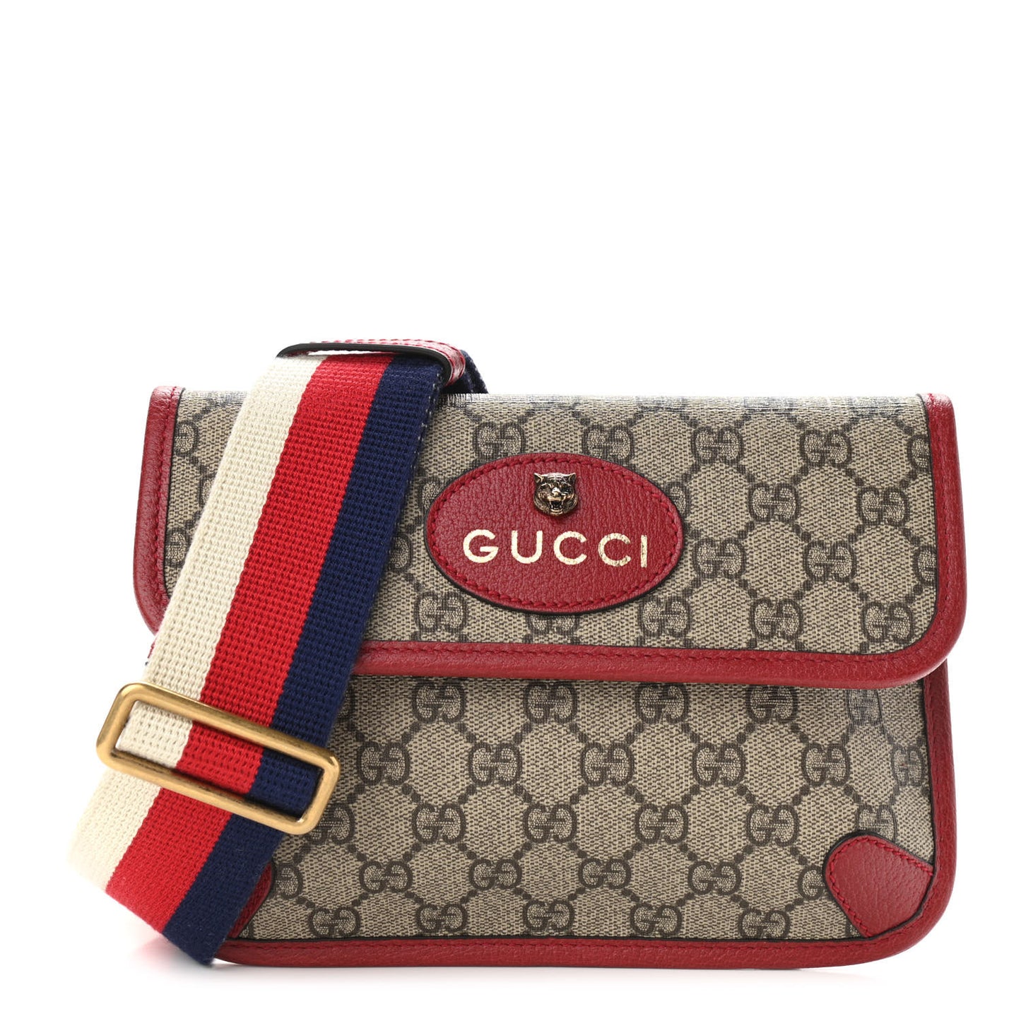 GG Supreme Web Totem Three Piece Monogram Shoulder Bag Red