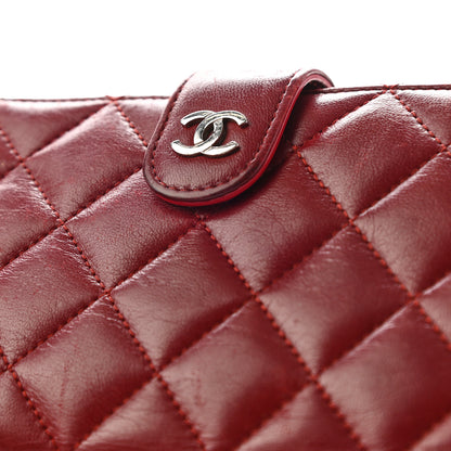 Chanel Lambskin Quilted Zipped Pocket Wallet Red 13 of 13
