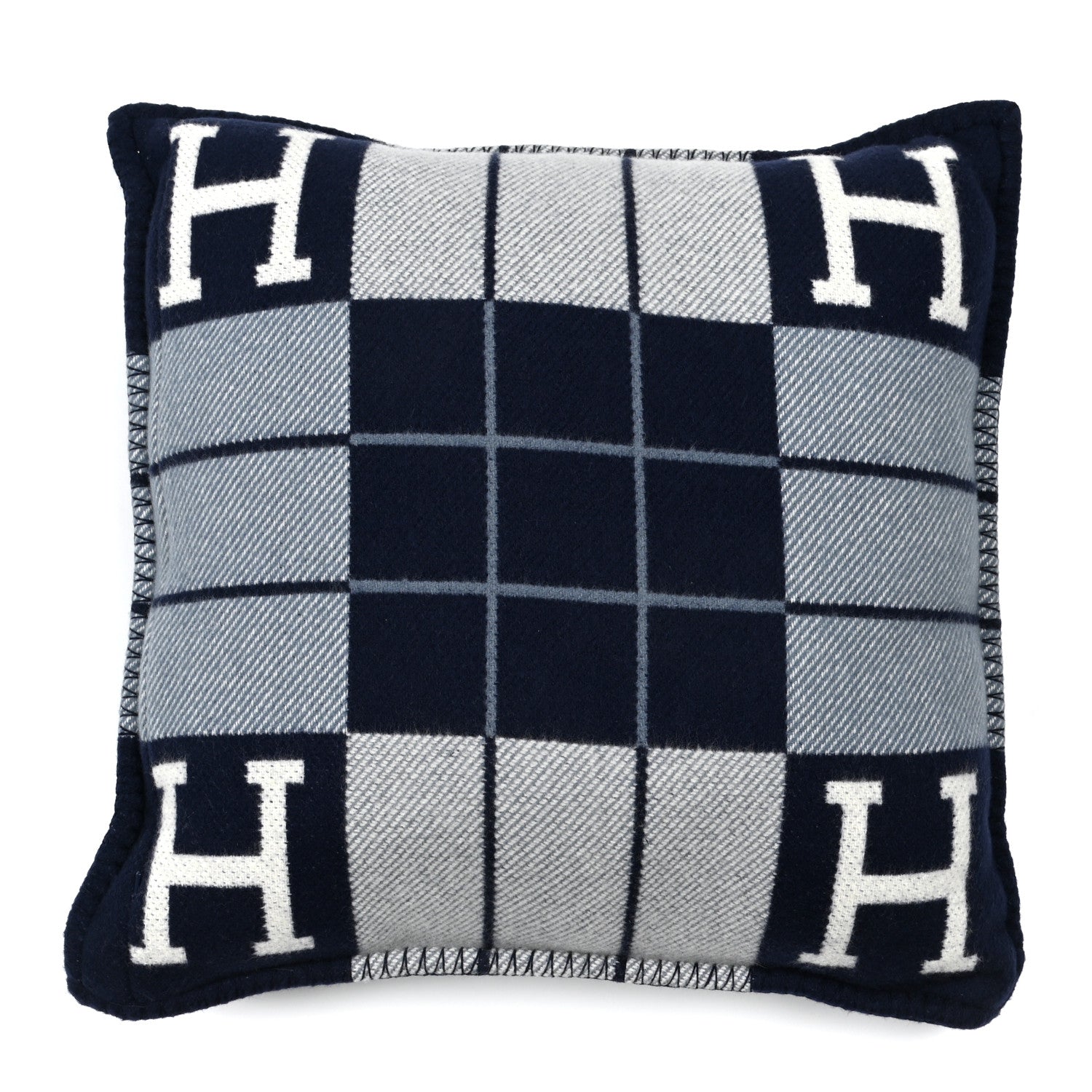 Hermes Wool Cashmere Avalon III Pillow PM Ecru Caban 2 of 3