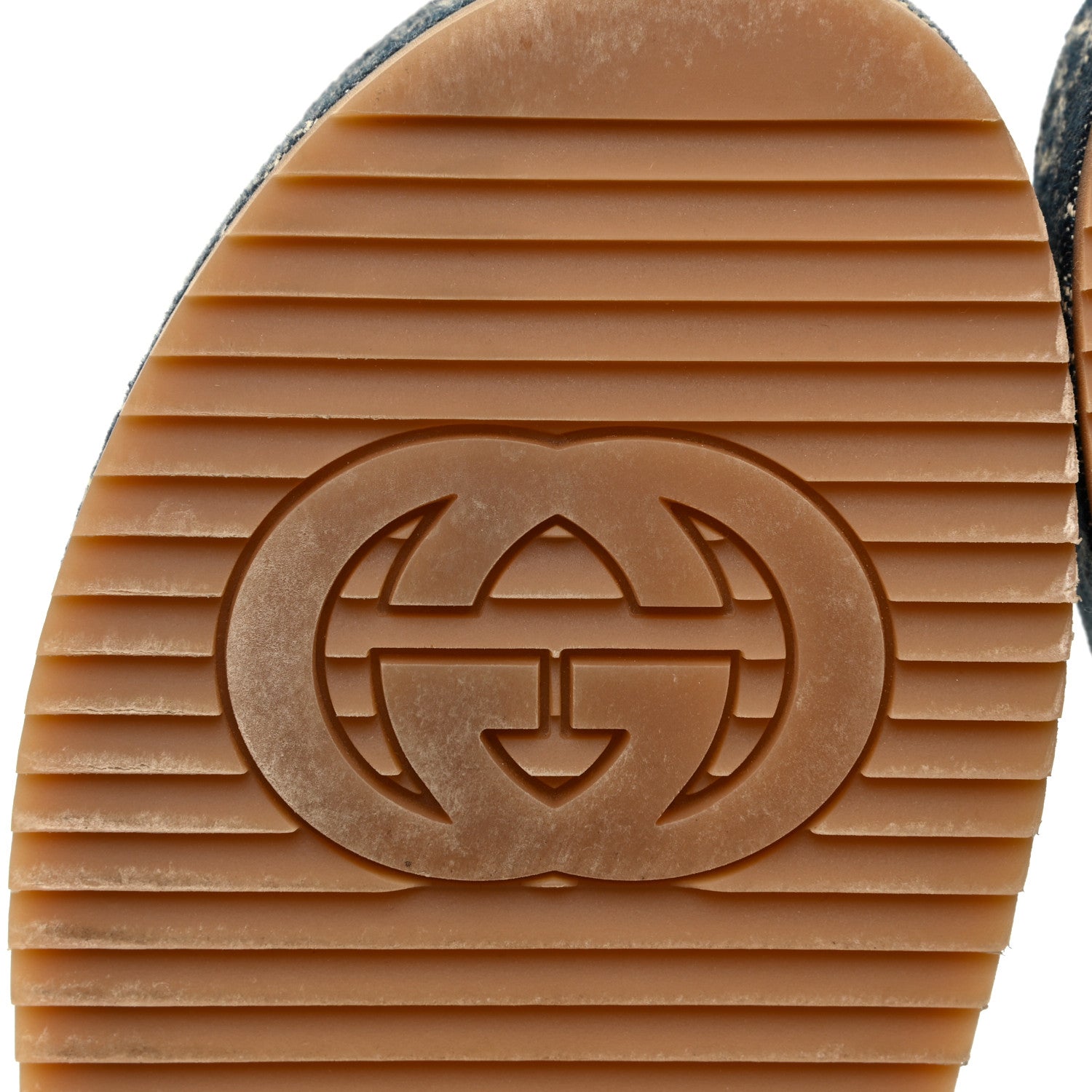 Gucci New Denim GG Monogram Angelina Platform 55mm Slide Sandals 38.5 Blue Tea 7 of 10