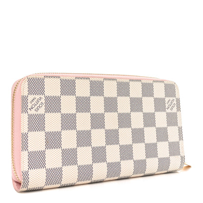Louis Vuitton Damier Azur Zippy Wallet Rose Ballerine 3 of 6
