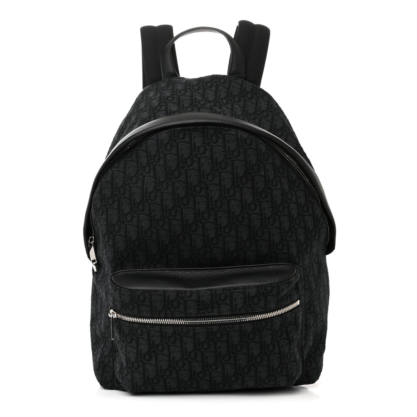 Oblique Calfskin Rider Backpack Black