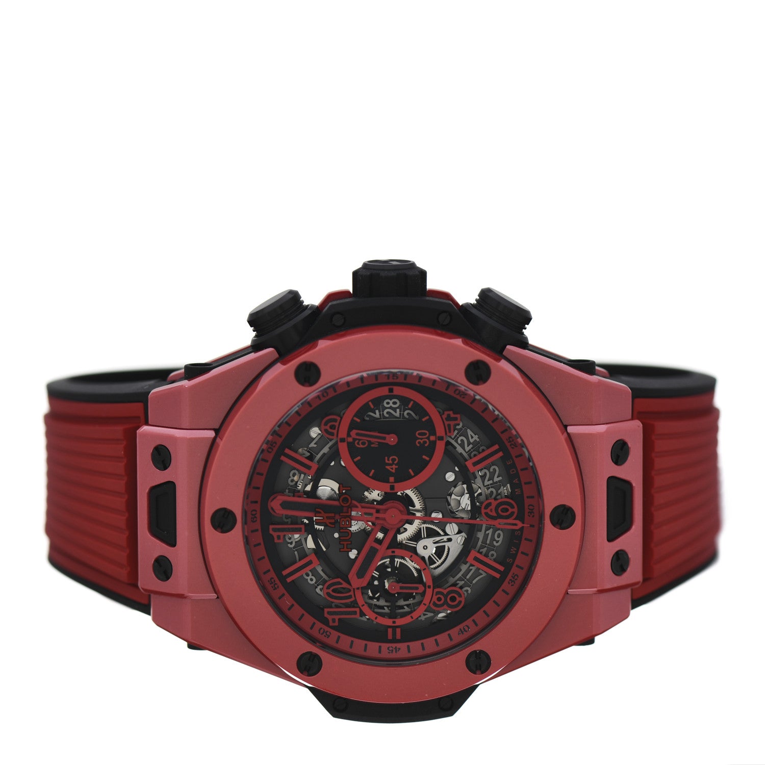 Hublot Red Ceramic Rubber 45mm Big Bang Unico "Red Magic" Limited Edition Automatic Watch Red 411.CF.8513.RX 2 of 4