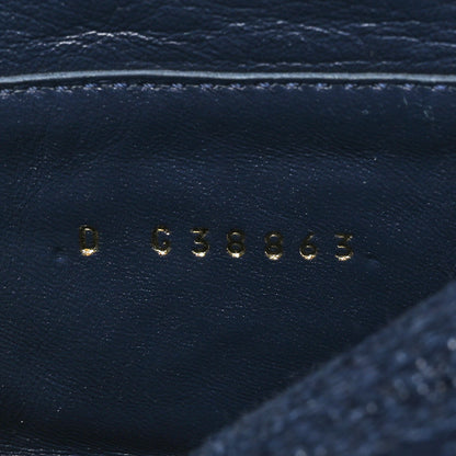 Chanel Fabric Patent Lambskin Quilted CC Lace Up Combat Boots 37 Navy Blue Black 9 of 11