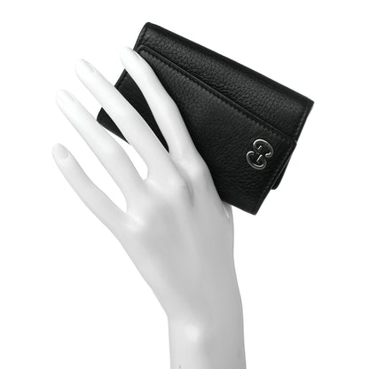 Gucci Pebbled Calfskin Dorian 6 Key Holder Case Black 2 of 7