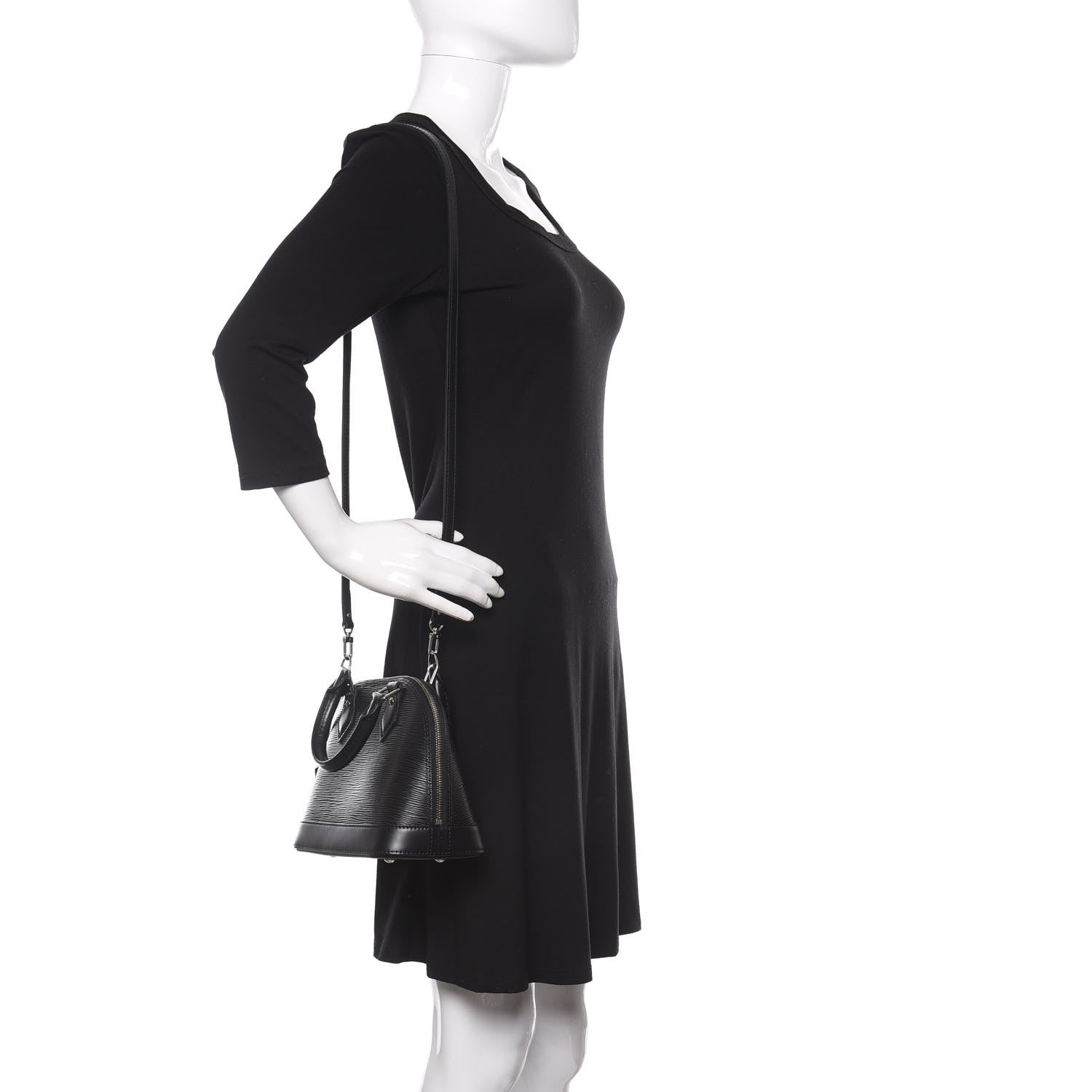 Louis Vuitton Epi Alma BB Black 2 of 12