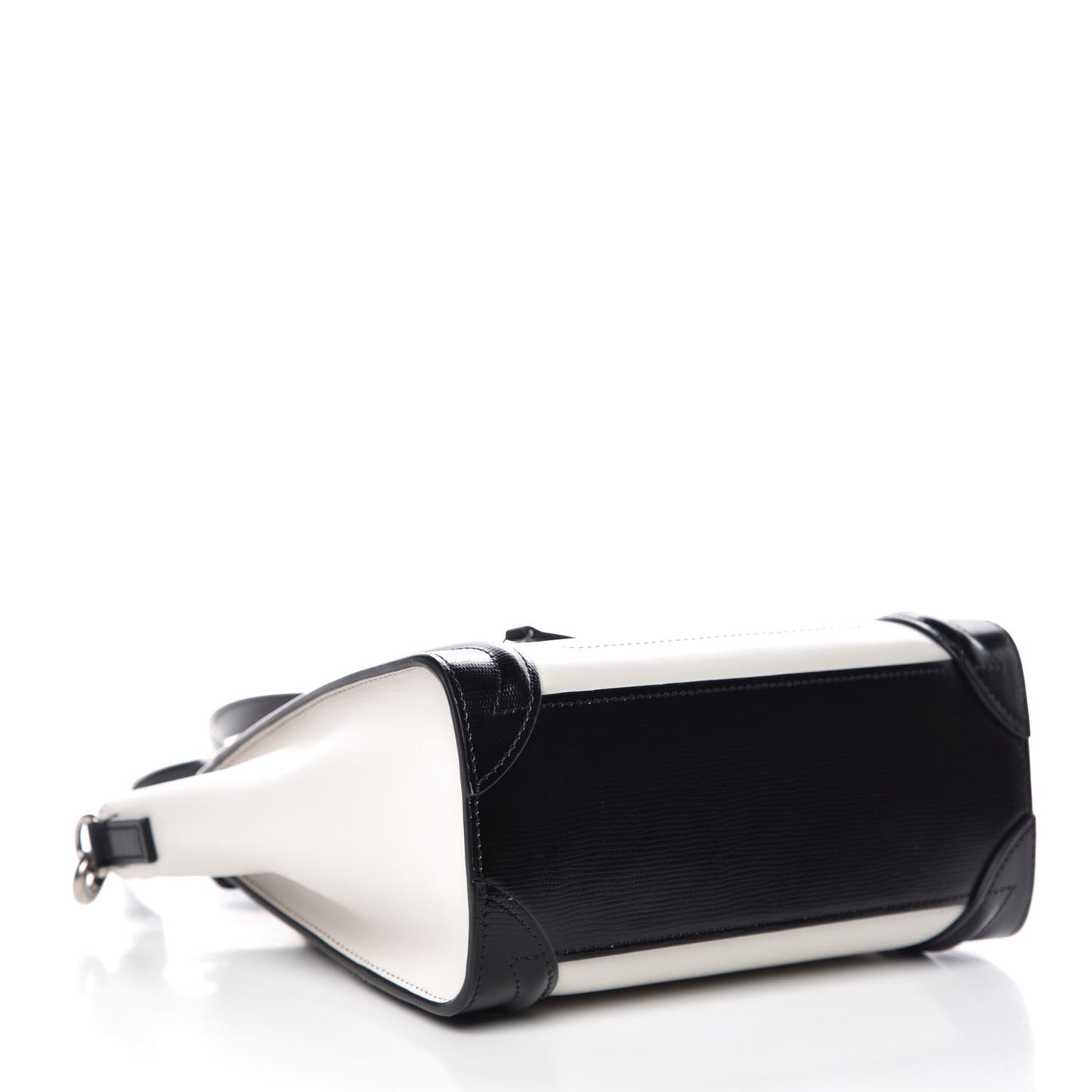 Lizard Smooth Calfskin Nano Luggage White Black