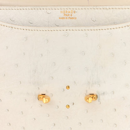 Hermes Ostrich Fonsbelle White 9 of 14