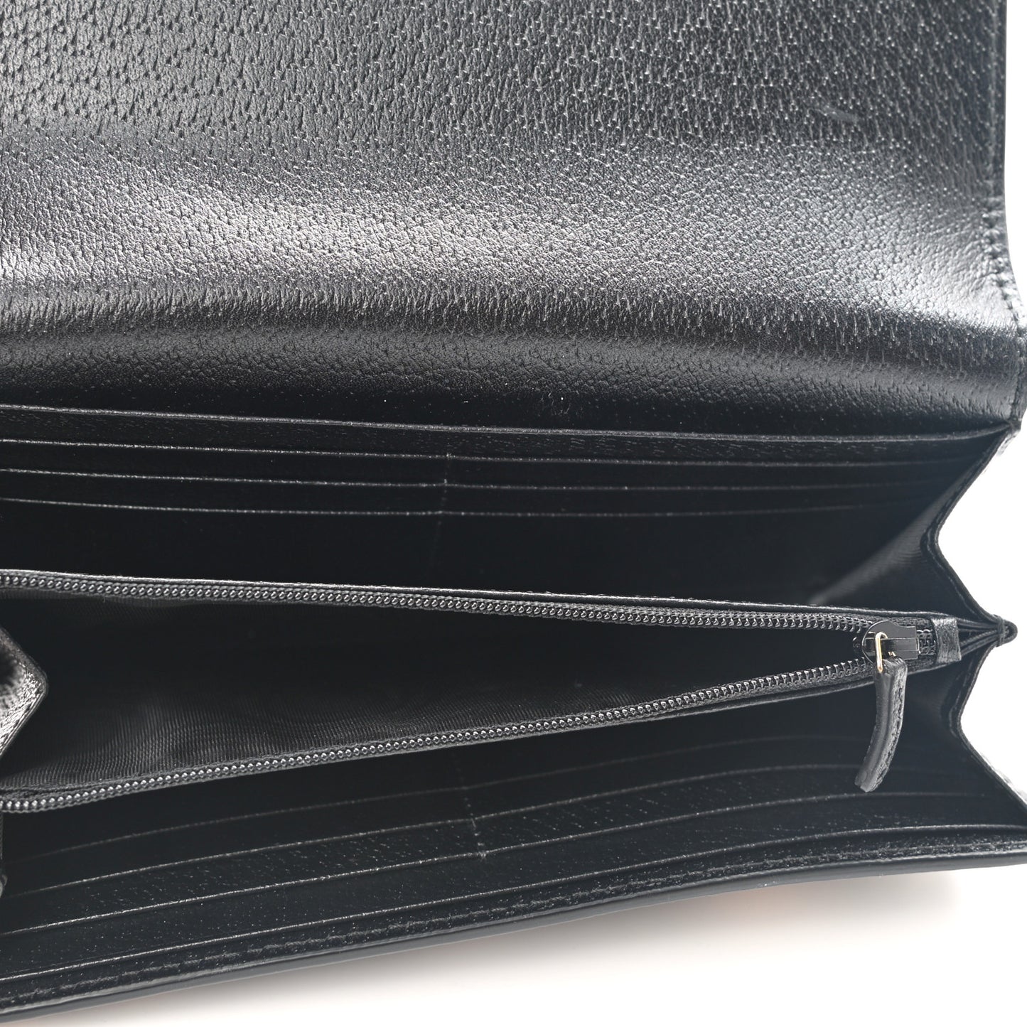 Textured Dollar Calfskin Berry Print GG Marmont Continental Wallet Black Light Copper