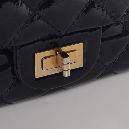 Chanel Distressed Patent Quilted 2.55 Reissue 226 Flap Navy 9 of 10