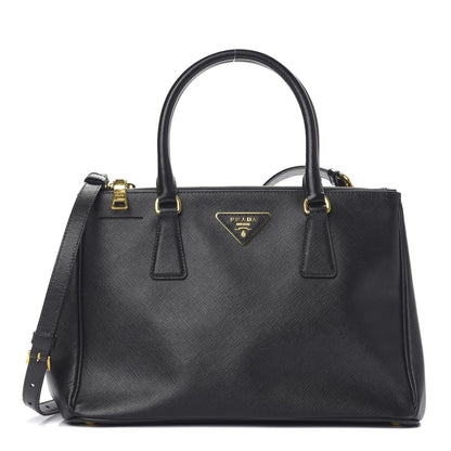 Prada Saffiano Medium Galleria Double Zip Tote Black 1 of 8