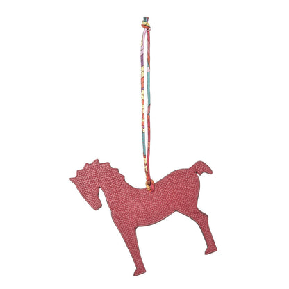 Hermes Epsom Togo Petit H Horse Bag Charm Violet Rubis 1 of 3