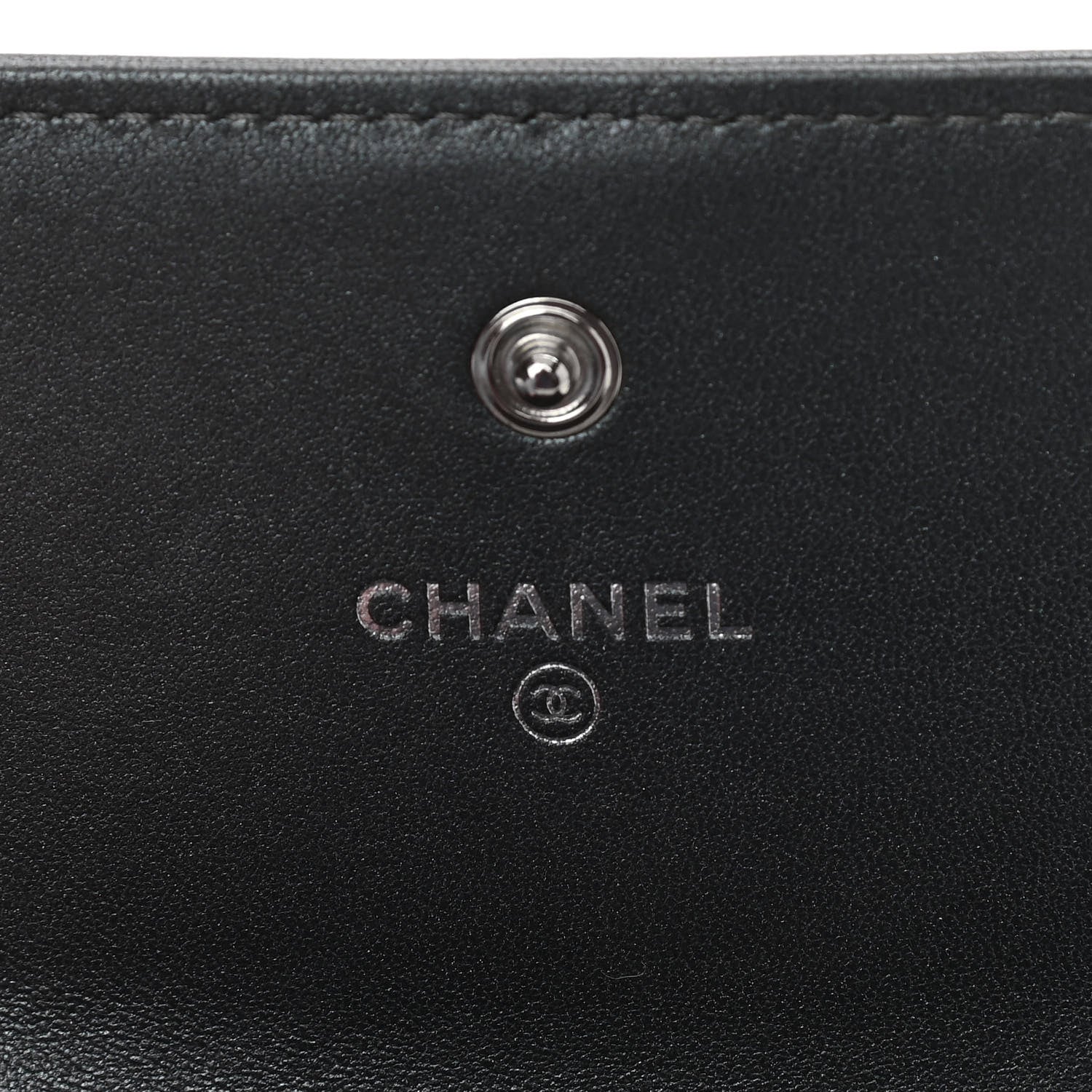 Chanel Caviar Quilted Vintage Mademoiselle Flap Card Holder Black 6 of 8