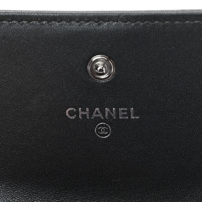 Chanel Caviar Quilted Vintage Mademoiselle Flap Card Holder Black 6 of 8