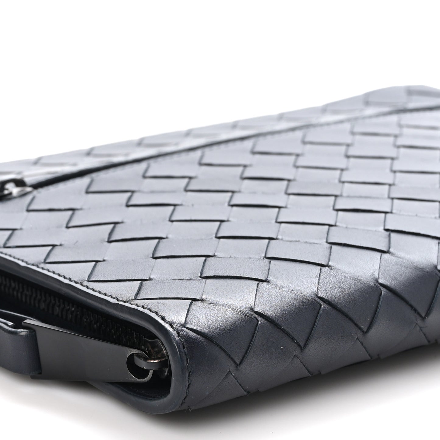 Calfskin Intrecciato Document Case Black
