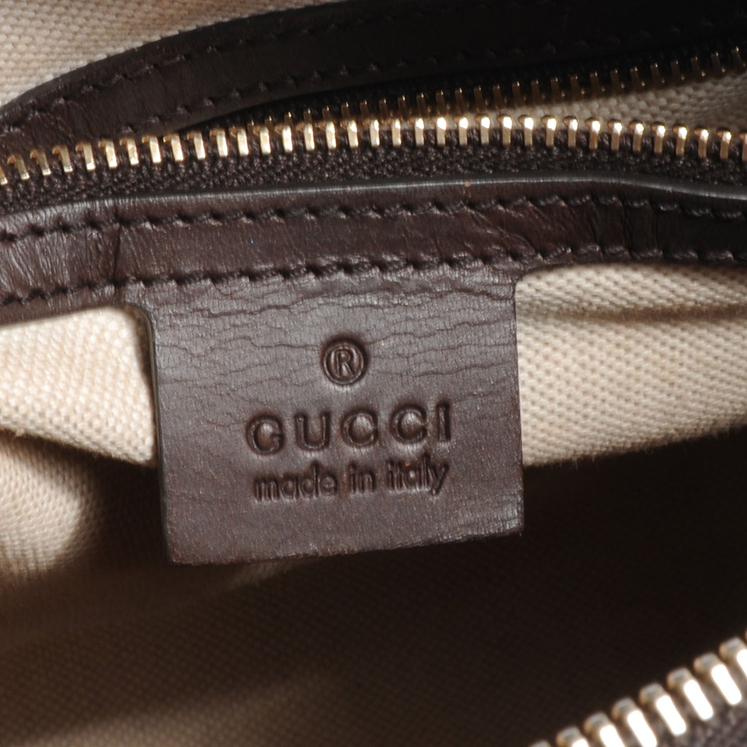 Gucci Monogram Selleria Calfskin Vintage Web Medium Boston Beige Ebony Cocoa 6 of 9