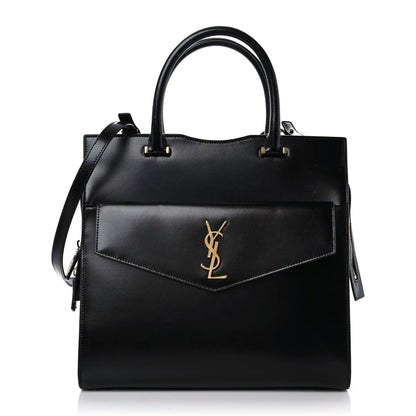 Saint Laurent Shiny Calfskin Large Uptown Tote Black 1 of 24