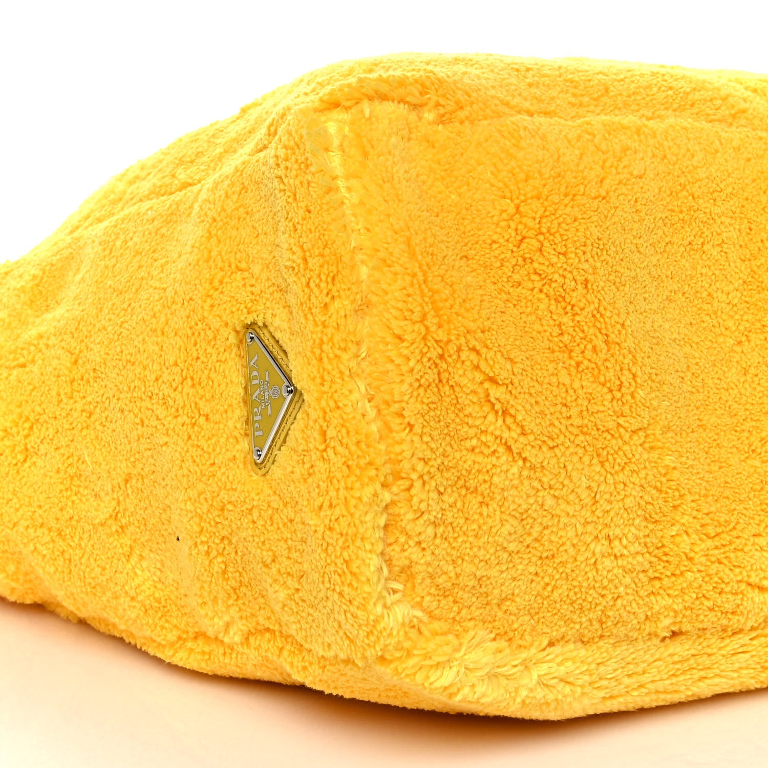 Prada Terry Cloth Tote Bag Giallo Black 7 of 8