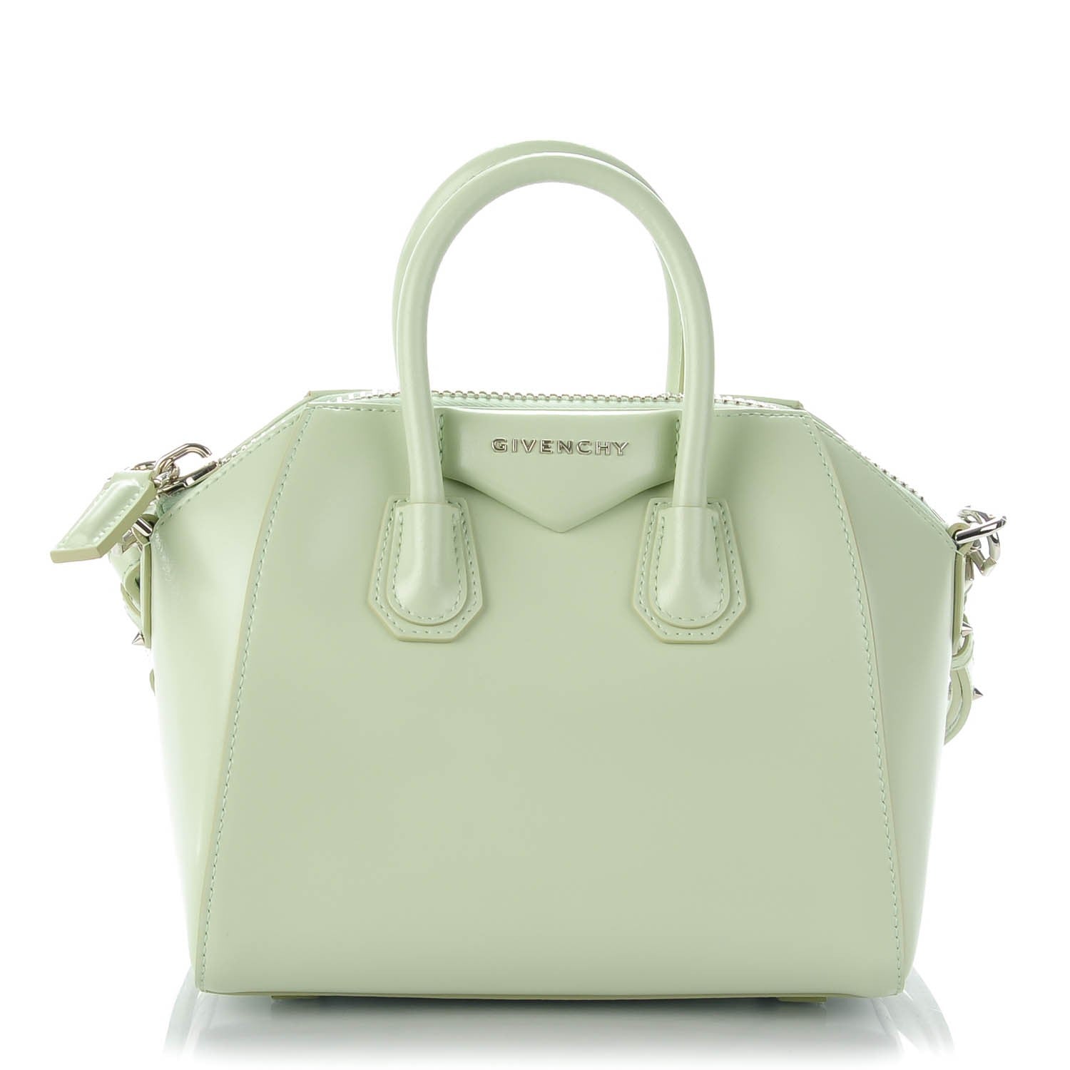 Givenchy Shiny Lord Calfskin Mini Antigona Aqua Green 1 of 7