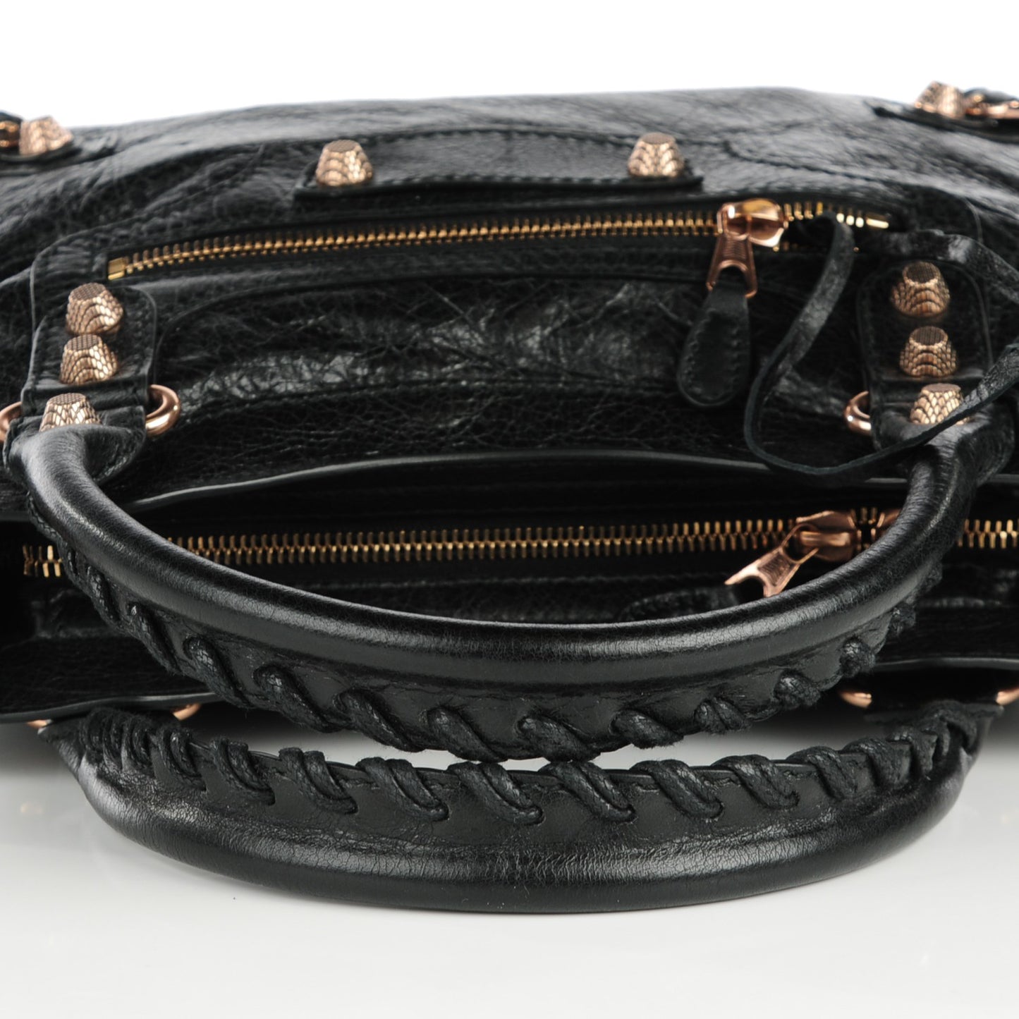 Agneau Giant 12 Rose Gold Hardware Town Black