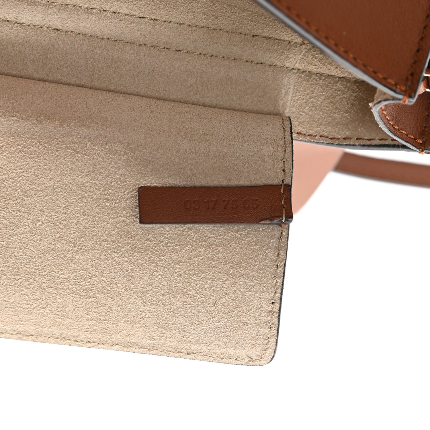 Chloe Suede Calfskin Faye Wallet On Strap Tan 7 of 9