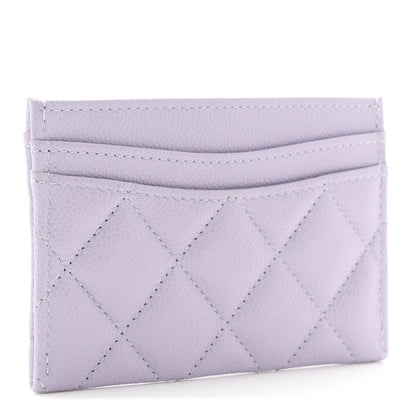 Chanel Caviar Quilted Card Holder Light Purple 3 of 9