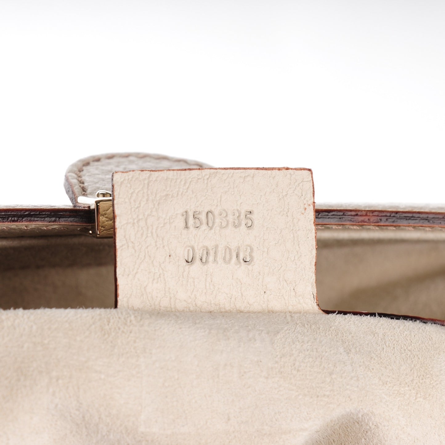 Textured Calfskin Large Treasure Boston Tote Ivory