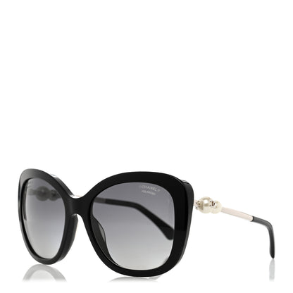 Chanel Acetate Polarized Butterfly Winter Pearl Sunglasses 5339-H-A Black 1 of 8