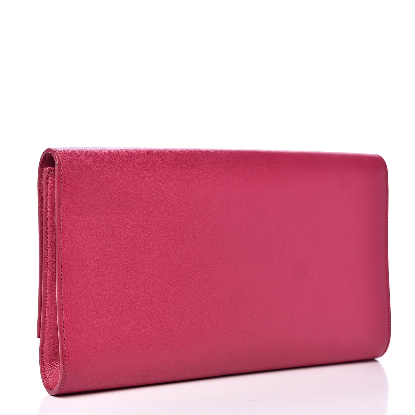 Goatskin Large Belle De Jour Clutch Fuchsia