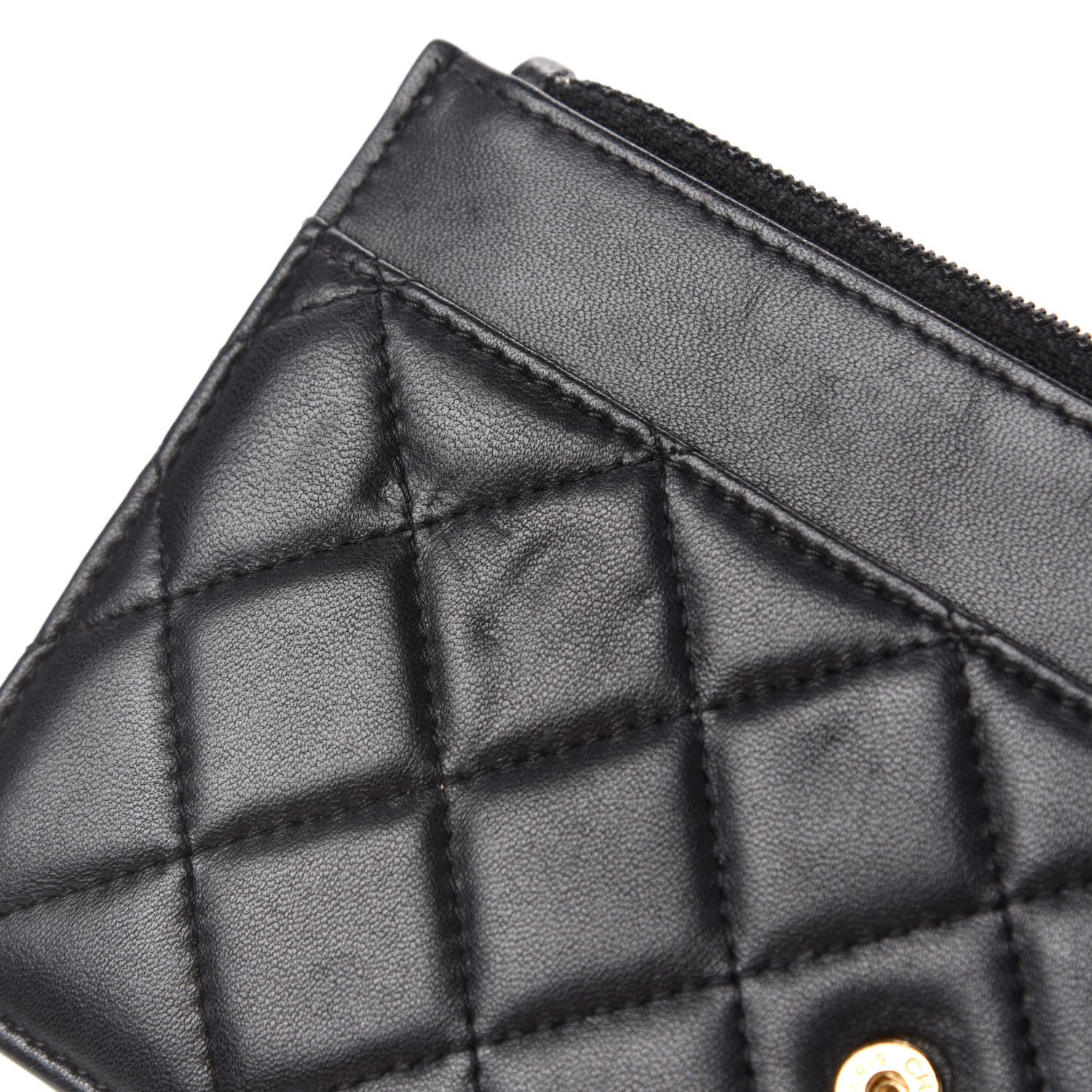 Chanel Lambskin Quilted Wallet On Chain WOC Black 8 of 13