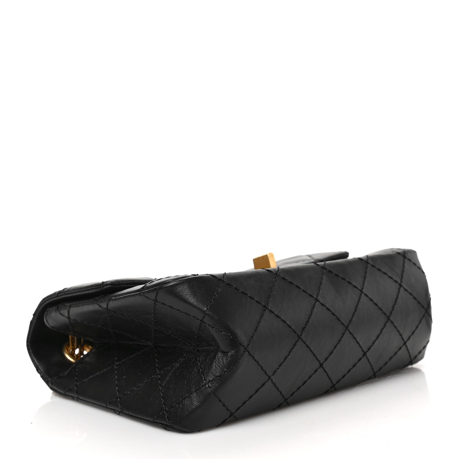 Chanel Aged Calfskin Quilted 2.55 Reissue Mini Flap Black 4 of 9