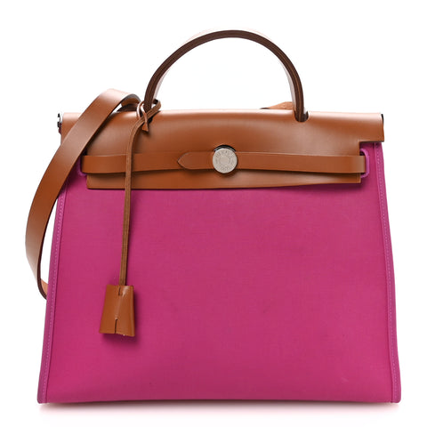 Vache Hunter Toile Herbag Zip 31 PM Magnolia Fauve