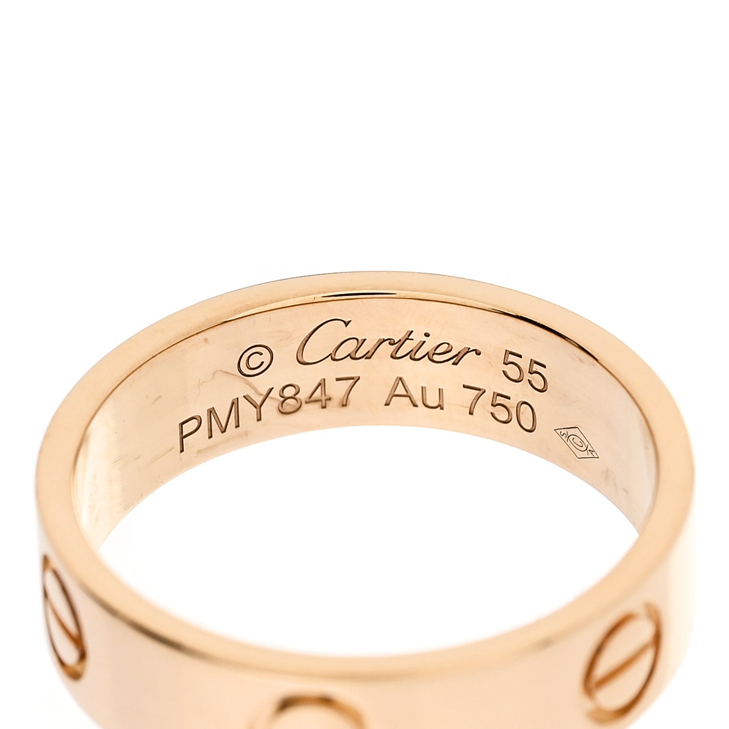 18K Yellow Gold 5.5mm LOVE Ring 55 7.25