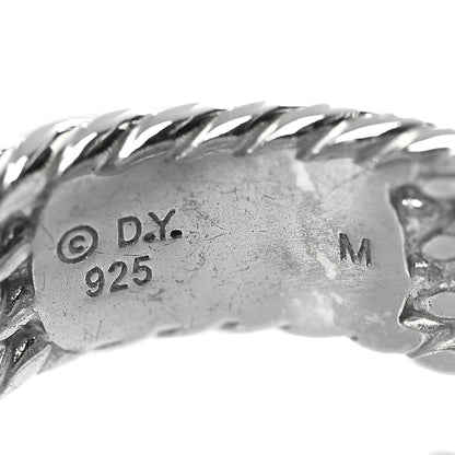 David Yurman Sterling Silver Diamond Confetti 4 Row Ring 55 7.25 4 of 4