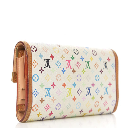 Louis Vuitton Monogram Multicolor Porte Tresor International Wallet White 2 of 13