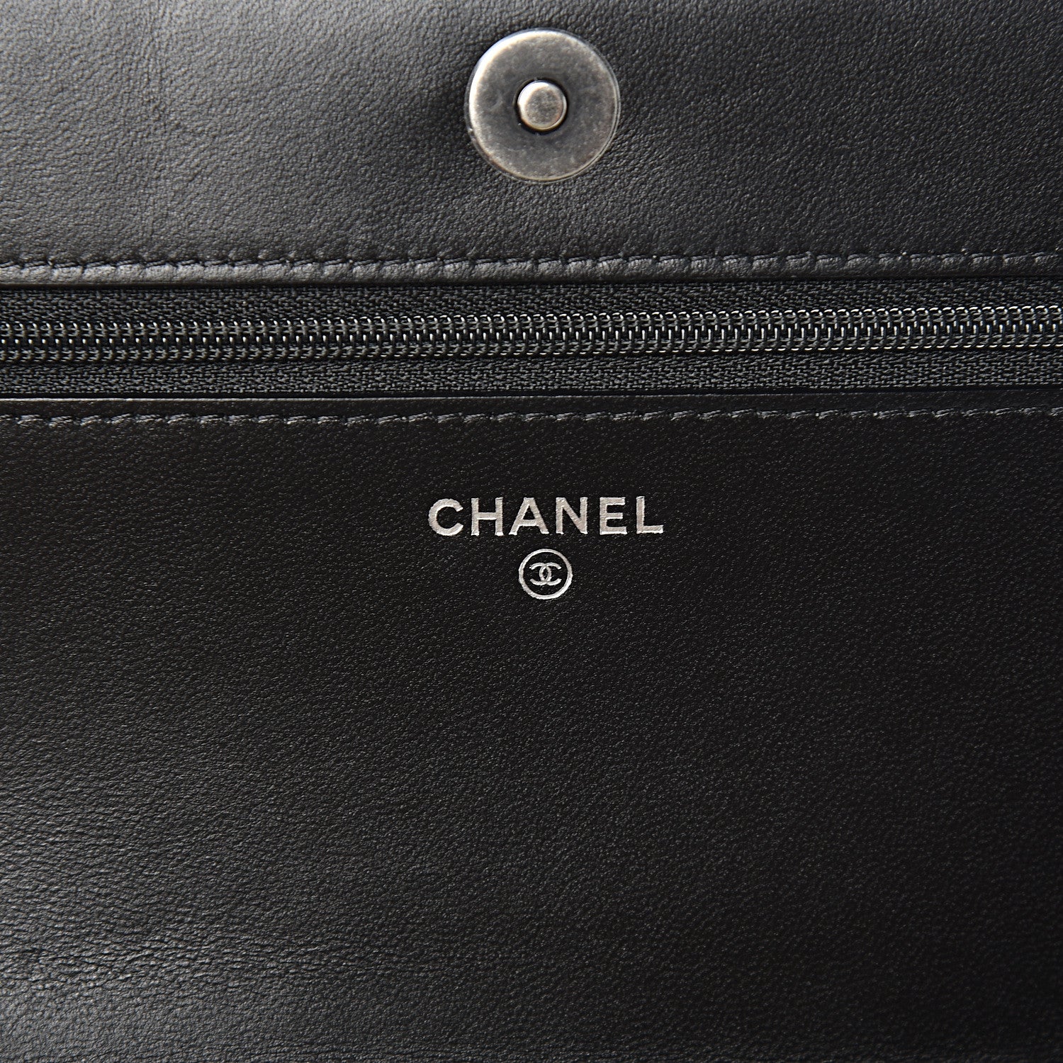 Chanel Lambskin Quilted Boy Wallet On Chain WOC Black 5 of 14