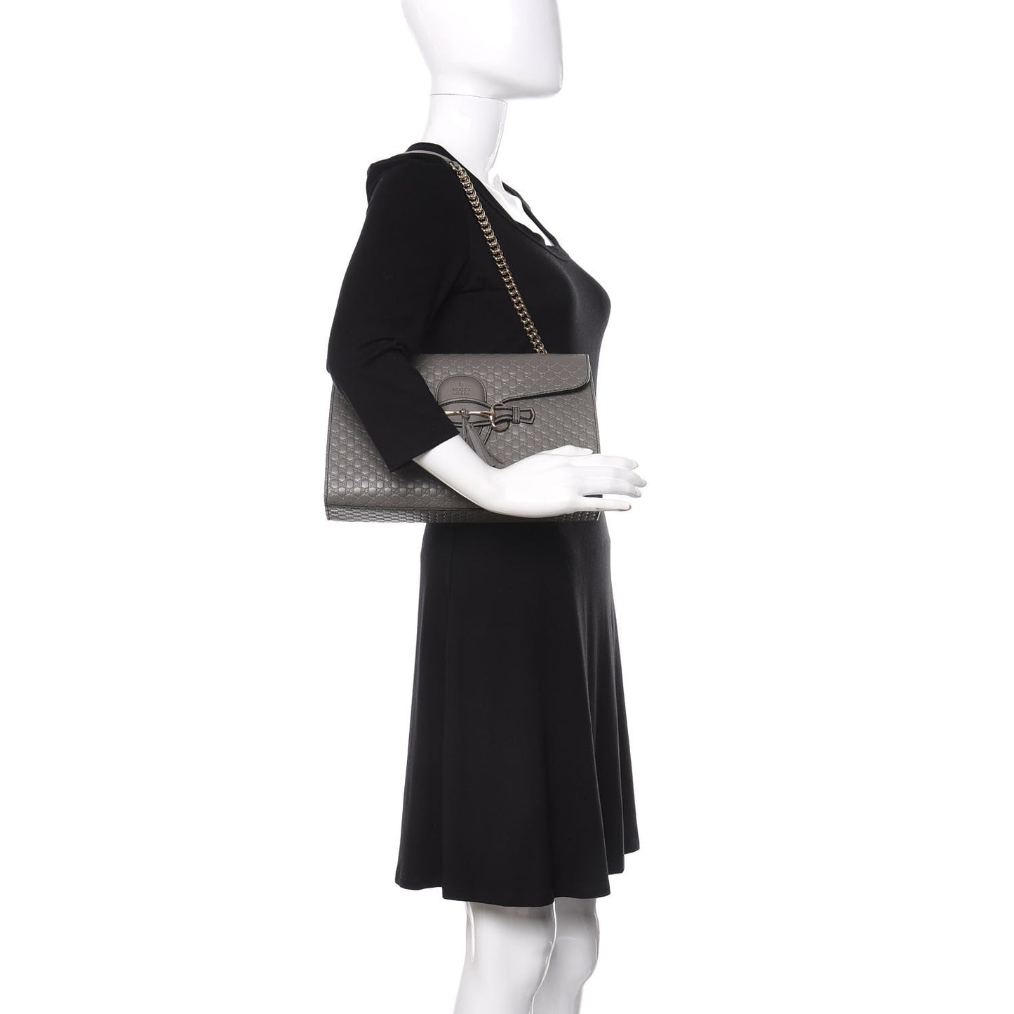 Soft Microguccissima Medium Emily Chain Shoulder Bag Loess