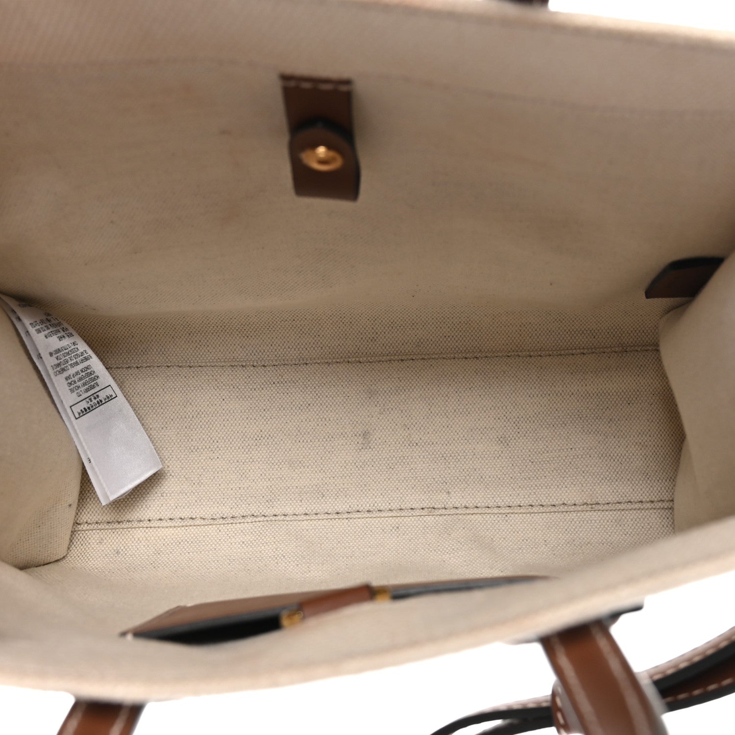 Burberry Canvas Smooth Calfskin Mini Two Tone Freya Tote Brown 5 of 9