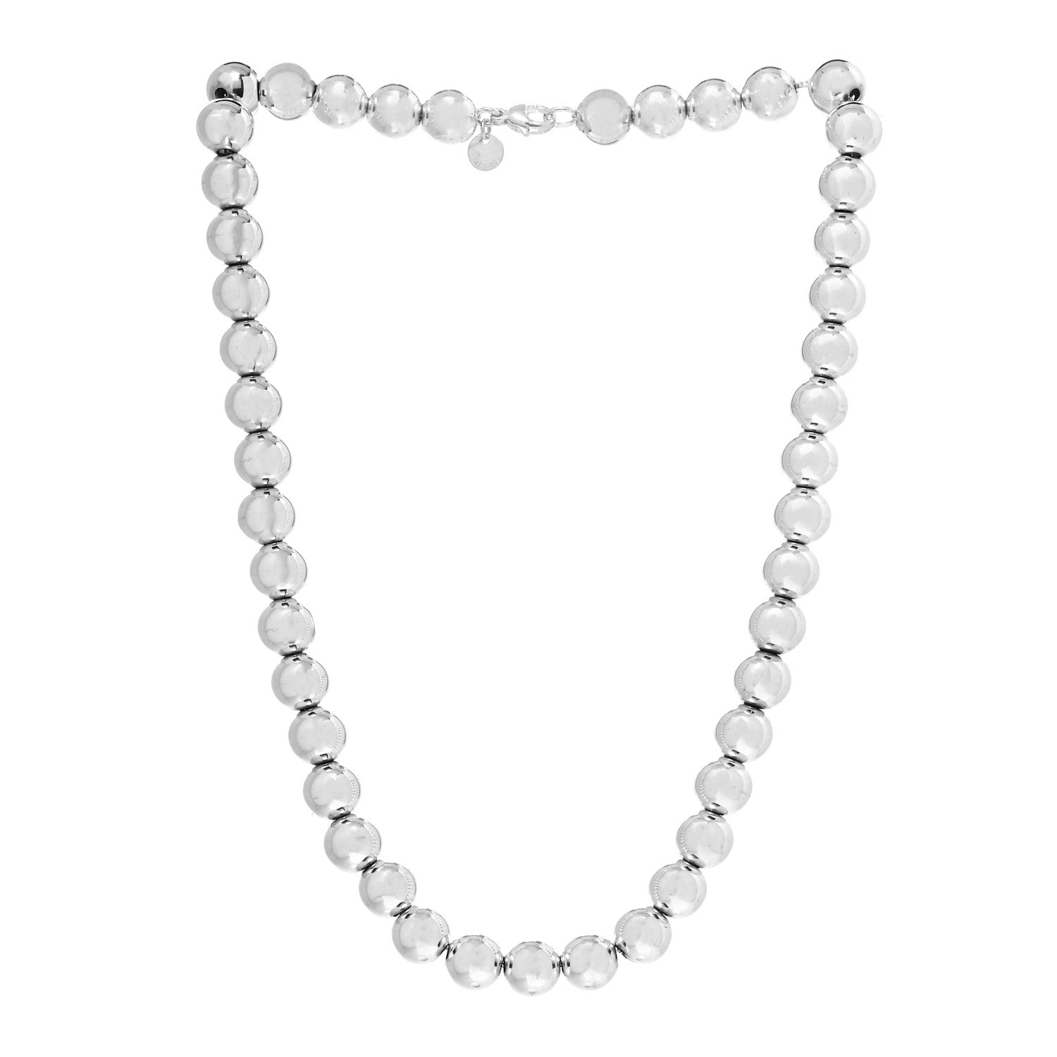 Tiffany Sterling Silver 10mm HardWear Ball Necklace 3 of 5