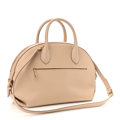 Salvatore Ferragamo Calfskin Fiamma Bag New Bisque 3 of 10