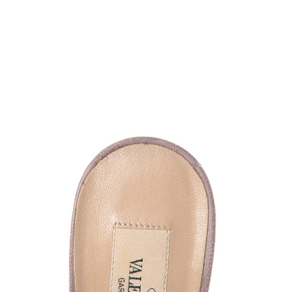 Valentino Garavani Patent Nappa Rockstud Ankle Strap 100mm Pumps 38 Black Poudre 12 of 13