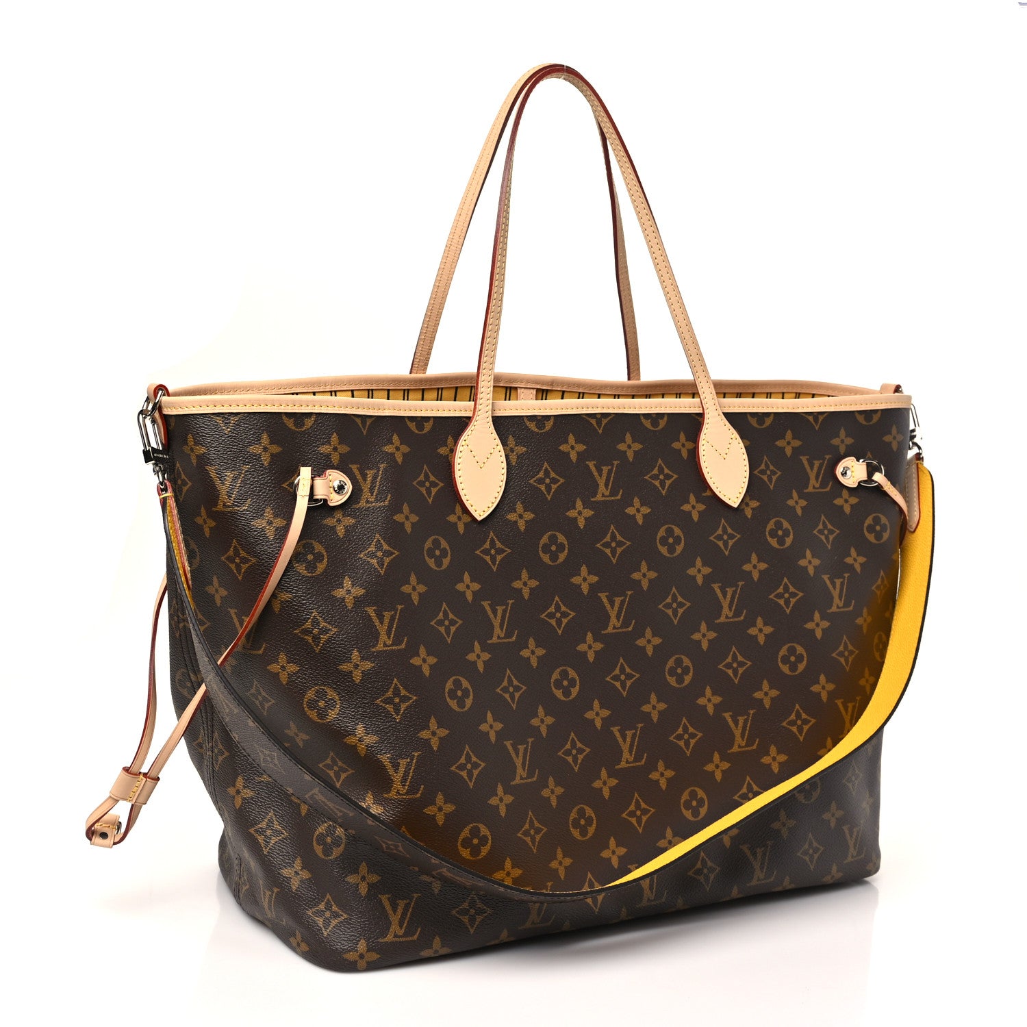 Louis Vuitton Monogram Stamped Inside Out NYC Neverfull Bandouliere GM Yellow 5 of 14