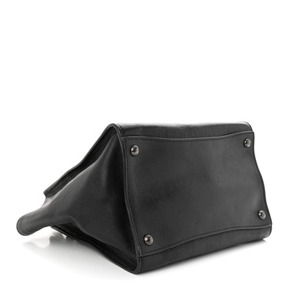 Prada Glace Calf Small Twin Pocket Tote Black 4 of 12